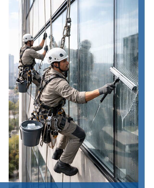 Мойка окон альпинистами в Куйбышеве от 4666 р. | ВЫСОТНИК-Кбш