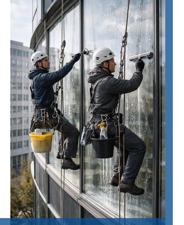 Мойка панорамных окон в Куйбышеве от 363 р. заказать у ВЫСОТНИК-Кбш