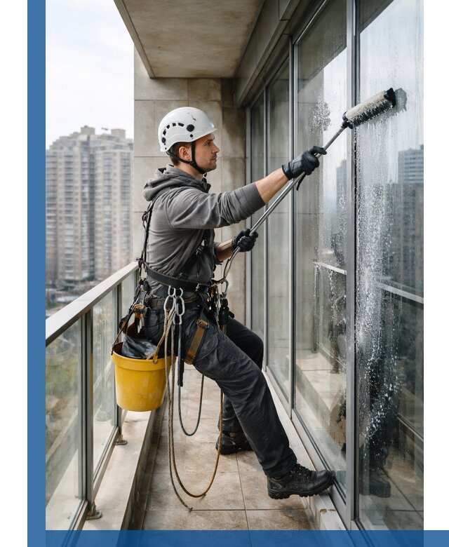 Профессиональная мойка балконного остекления в Куйбышеве