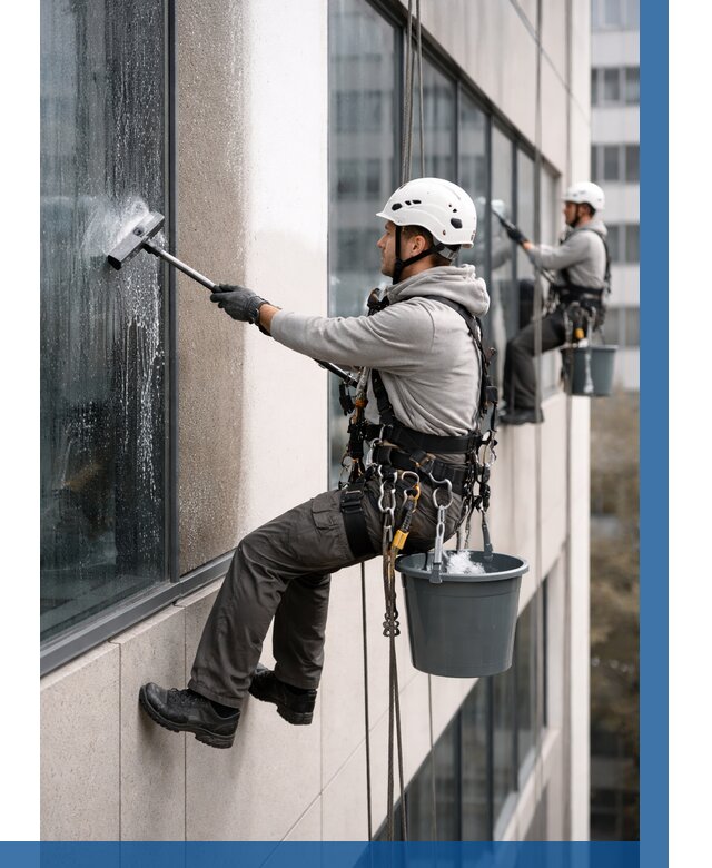 Мойка фасадов зданий в Куйбышеве под ключ от 363 р. | ВЫСОТНИК-Кбш