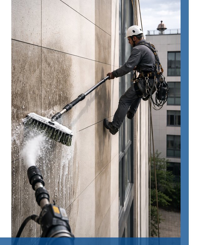 Мойка фасада из керамогранита в Куйбышеве от 311 р. | ВЫСОТНИК-Кбш