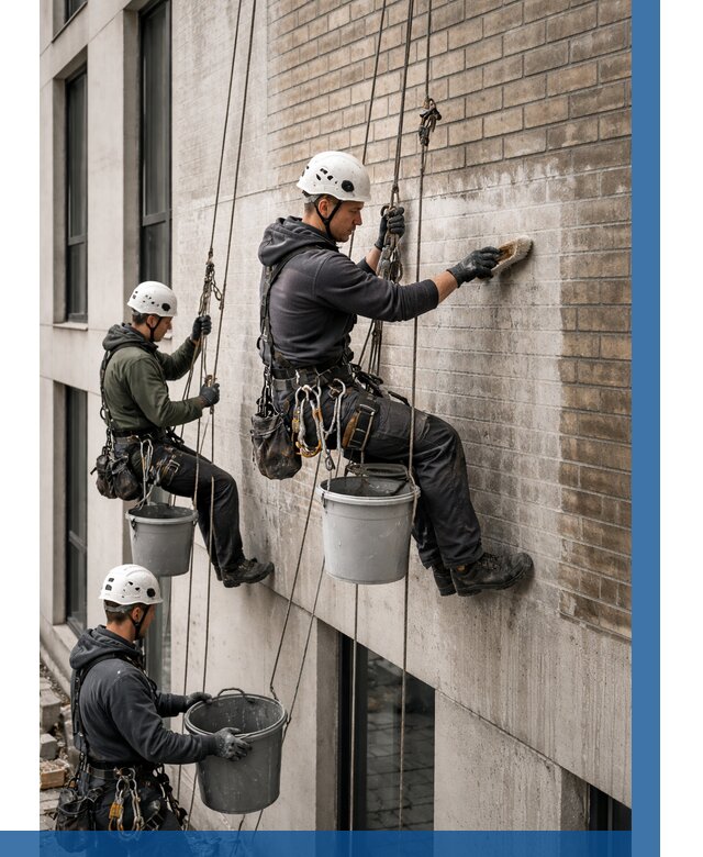 Удаление высолов с фасада в Куйбышеве от 259 р. | ВЫСОТНИК-Кбш