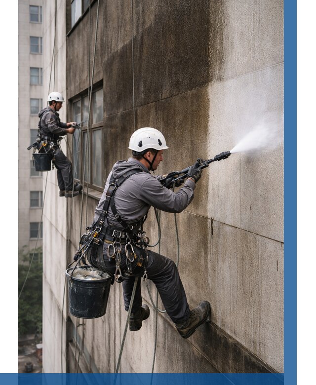 Очистка фасада от копоти в Куйбышеве от 259 р. | ВЫСОТНИК-Кбш