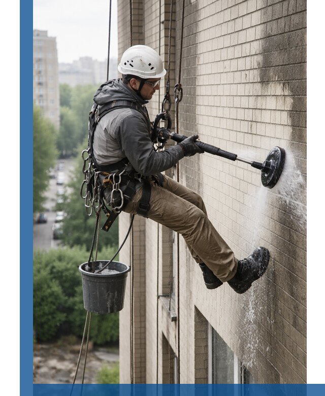 Очистка фасада от копоти в Куйбышеве профессионально и безопасно