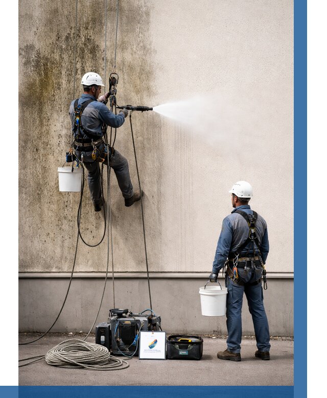 Очистка фасада от плесени в Куйбышеве от 311 р. | ВЫСОТНИК-Кбш