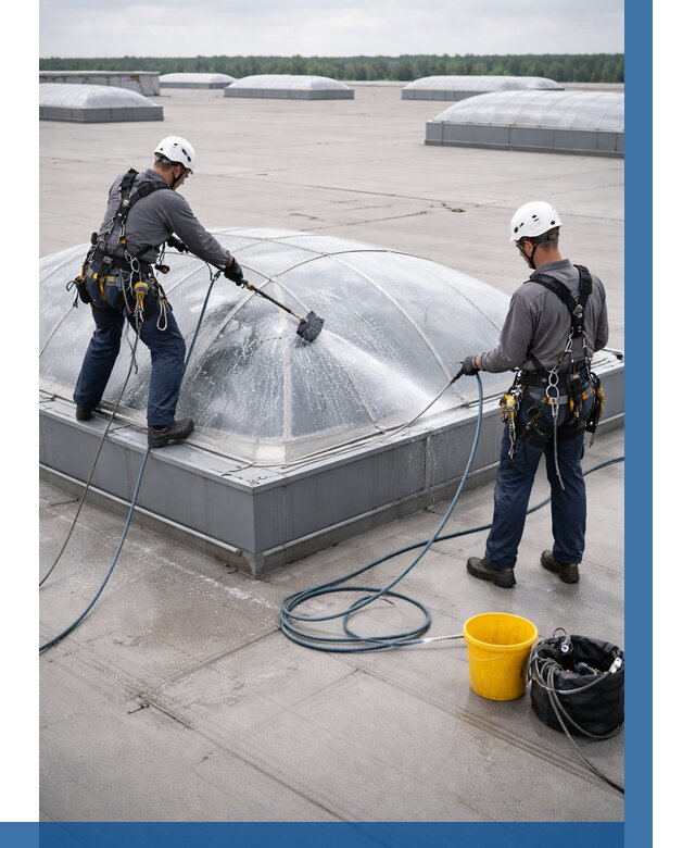 Мойка зенитных фонарей в Куйбышеве, заказать от 4666 р. | ВЫСОТНИК-Кбш