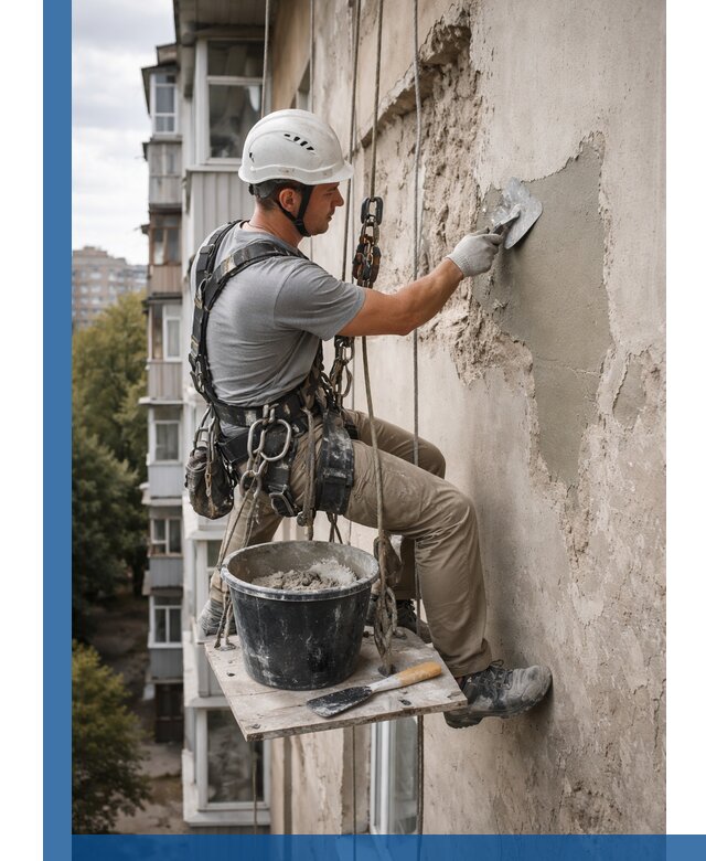 Восстановление фасадной штукатурки в Куйбышеве с гарантией качества
