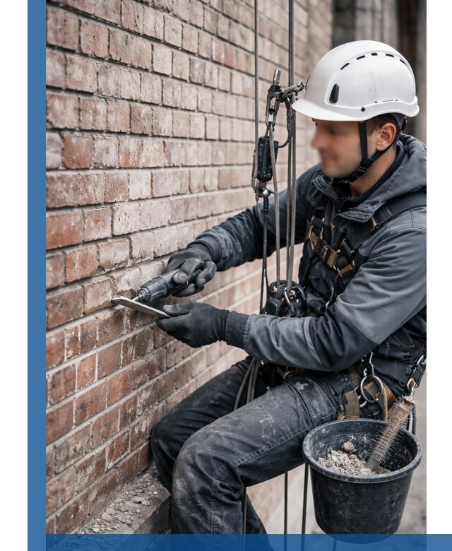 Расшивка кирпичных швов фасадов и стен, ремонт в Куйбышеве