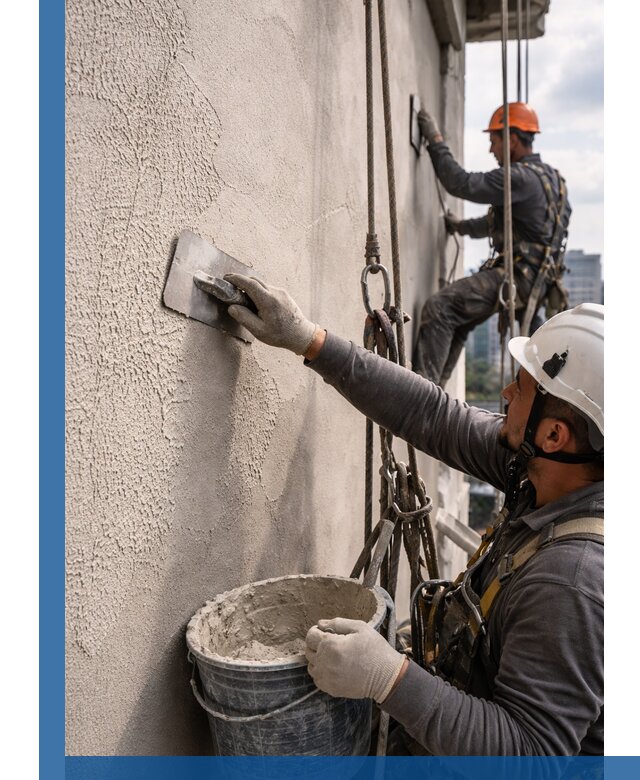 Декоративная штукатурка фасада с утеплением и защитой в Куйбышеве