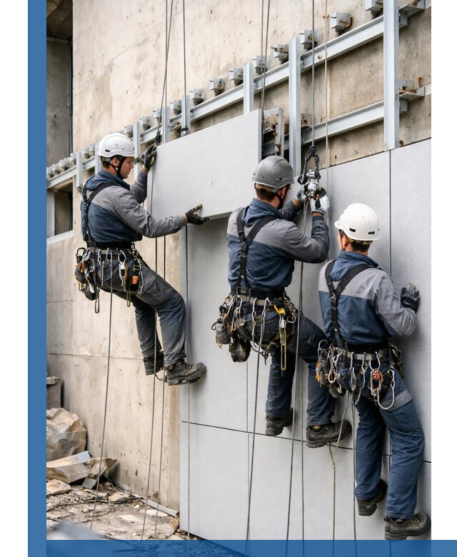 Монтаж вентилируемого фасада в Куйбышеве под ключ с гарантией качества