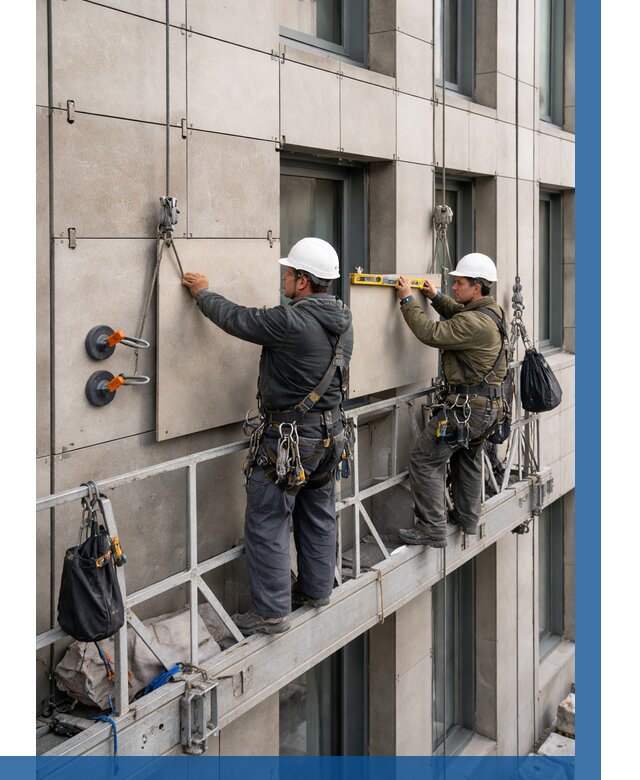 Монтаж керамогранита на фасад в Куйбышеве от 2592 р. | ВЫСОТНИК-Кбш