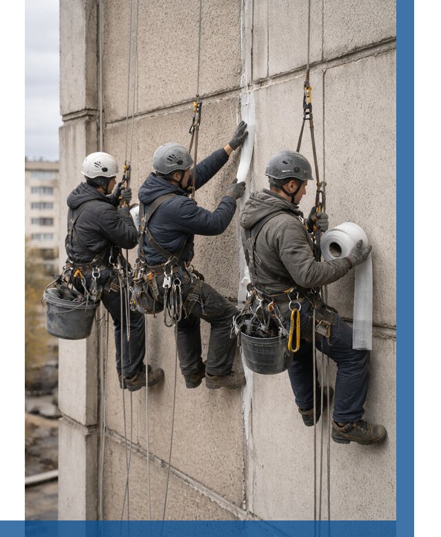 Ремонт межпанельных швов в Куйбышеве от 778 р. | ВЫСОТНИК-Кбш