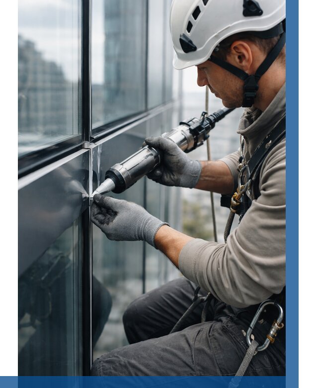 Герметизация стыков витража в Куйбышеве от 1244 р. | ВЫСОТНИК-Кбш