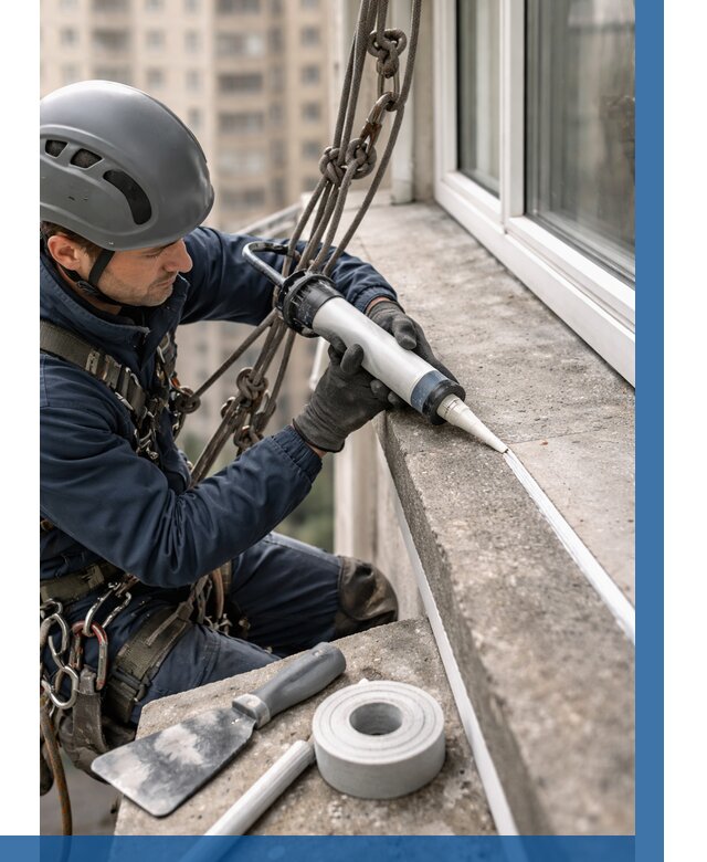 Герметизация балконного козырька в Куйбышеве от 4666 р. | ВЫСОТНИК-Кбш