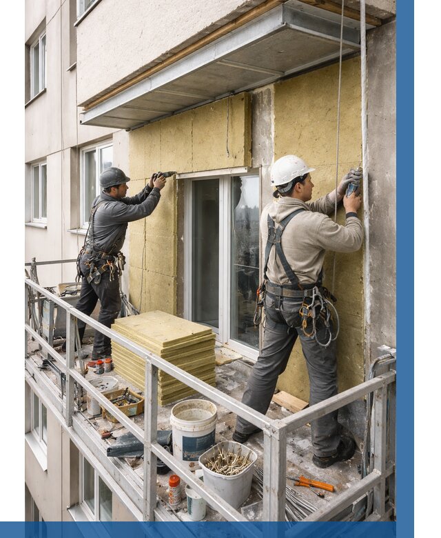 Утепление балкона снаружи в Куйбышеве от 1659 р. под ключ ВЫСОТНИК-Кбш