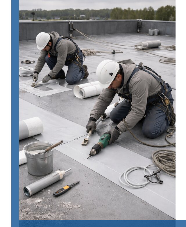 Ремонт мембранной кровли в Куйбышеве качественно и с гарантией