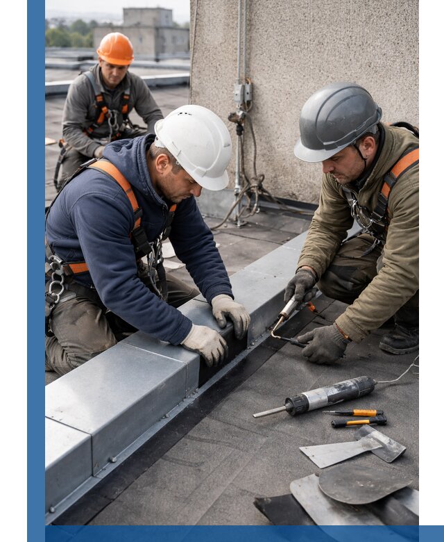 Ремонт кровельных примыканий в Куйбышеве профессионально