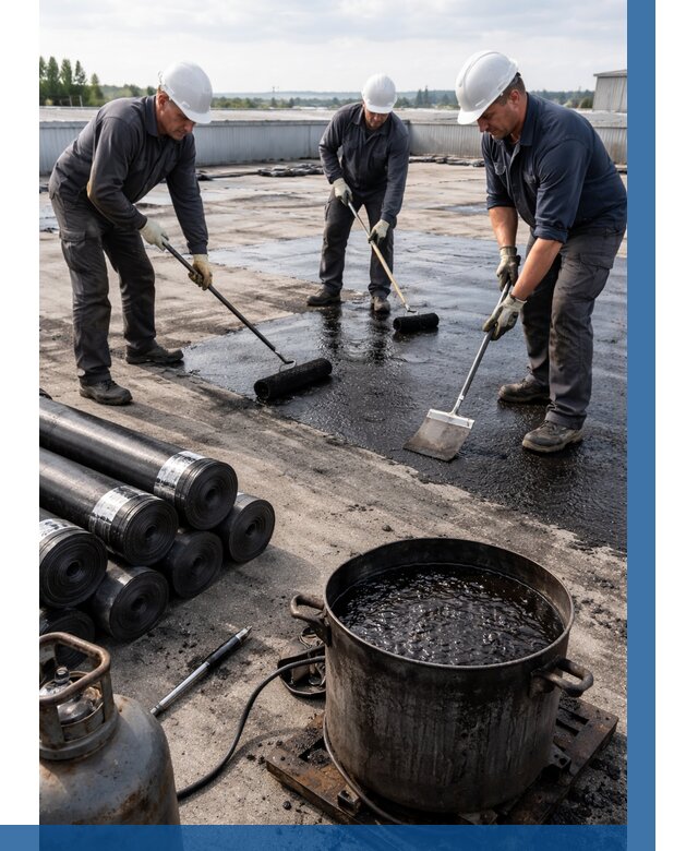 Гидроизоляция кровли мастикой в Куйбышеве от 622 р. | ВЫСОТНИК-Кбш