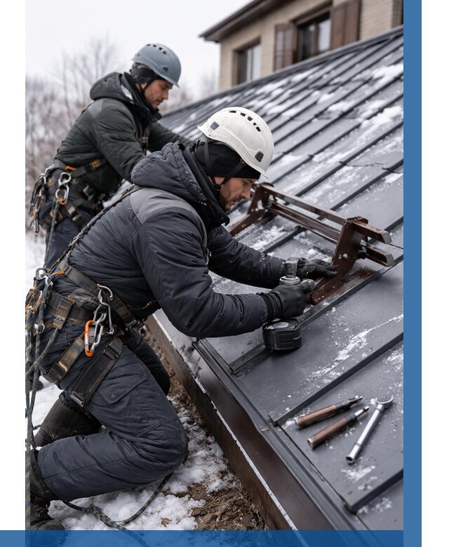 Монтаж снегозадержателей в Куйбышеве от 467 р. | ВЫСОТНИК-Кбш