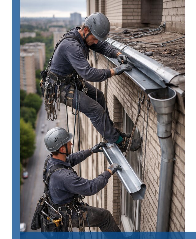 Ремонт водосточных желобов в Куйбышеве, быстро и качественно