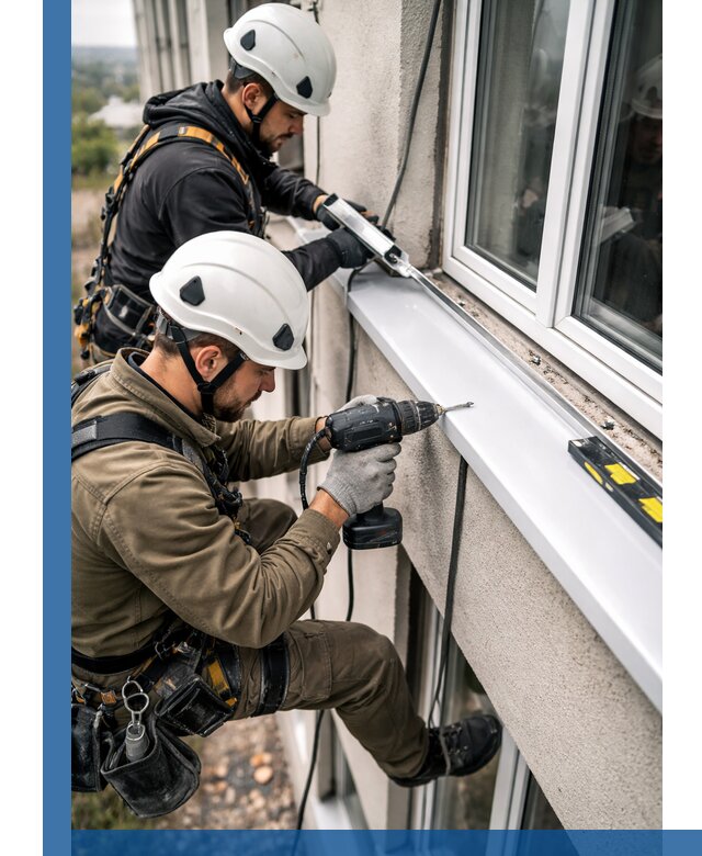 Профессиональный монтаж оконных отливов и отведения воды в Куйбышеве