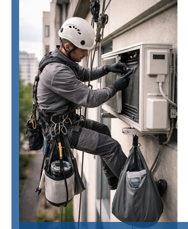 Обслуживание внешнего блока кондиционера в Куйбышеве профессионально