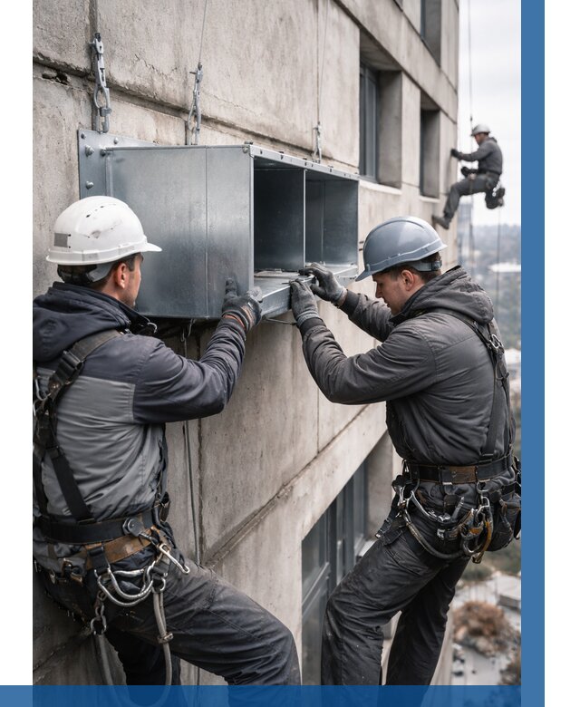 Монтаж вентиляционных коробов в Куйбышеве от 3111 р. | ВЫСОТНИК-Кбш