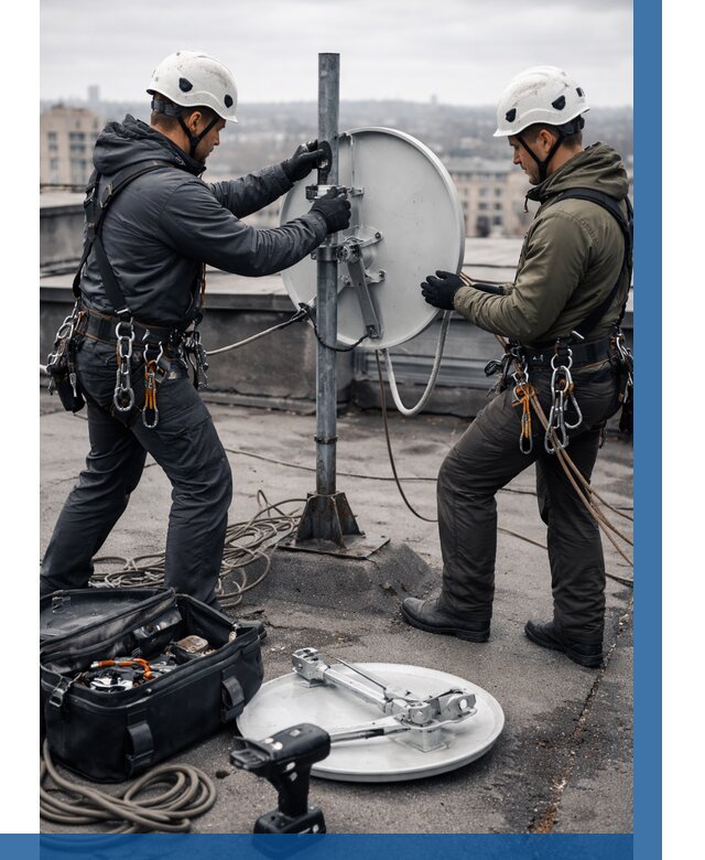 Демонтаж антенн на крыше в Куйбышеве от 4666 р. | ВЫСОТНИК-Кбш