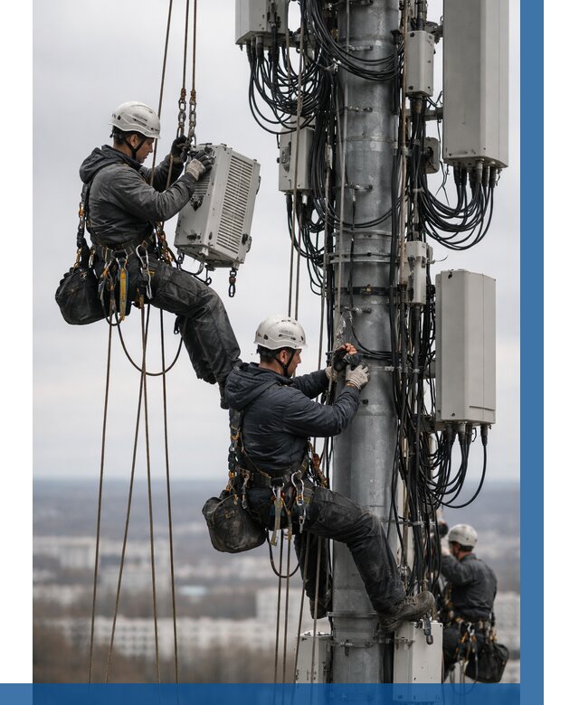 Монтаж оборудования связи на мачте в Куйбышеве от 7777 р. | ВЫСОТНИК-Кбш