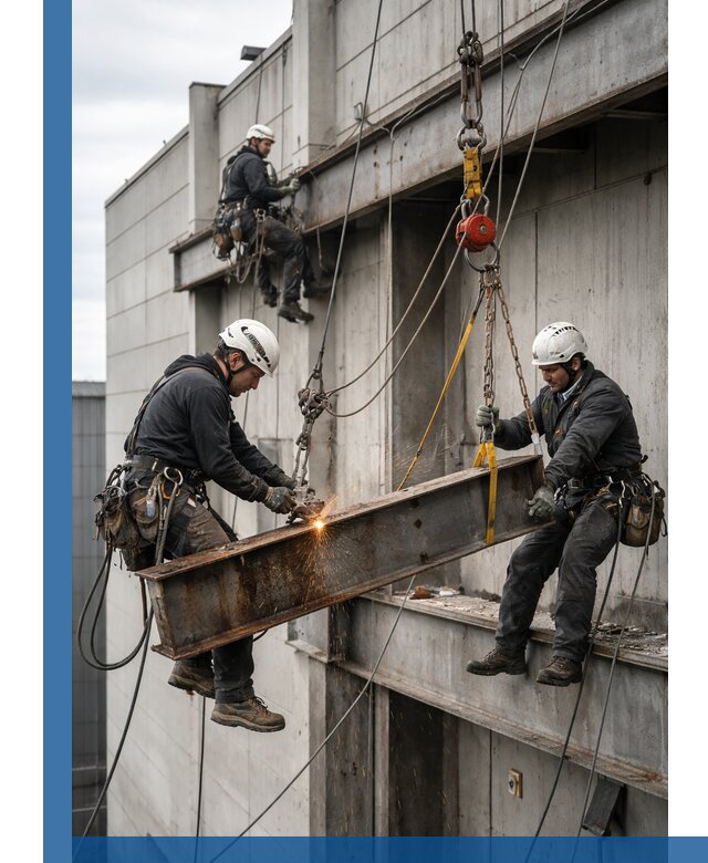 Демонтаж металлоконструкций на высоте в Куйбышеве под ключ