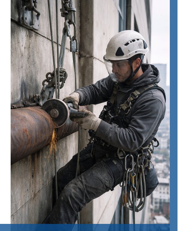 Резка металла на высоте в Куйбышеве по цене от 4666 р. | ВЫСОТНИК-Кбш