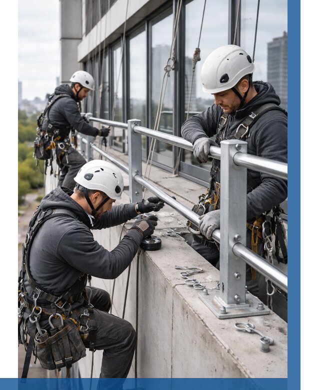Монтаж ограждений на высоте в Куйбышеве, от 1244 р. | ВЫСОТНИК-Кбш