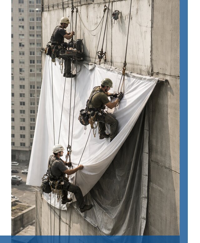 Замена баннерного полотна в Куйбышеве от 6740 р. | ВЫСОТНИК-Кбш—заказать