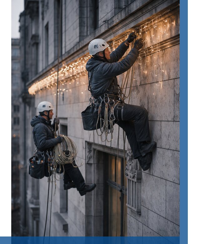 Монтаж новогодней иллюминации в Куйбышеве от 8814 р. | ВЫСОТНИК-Кбш