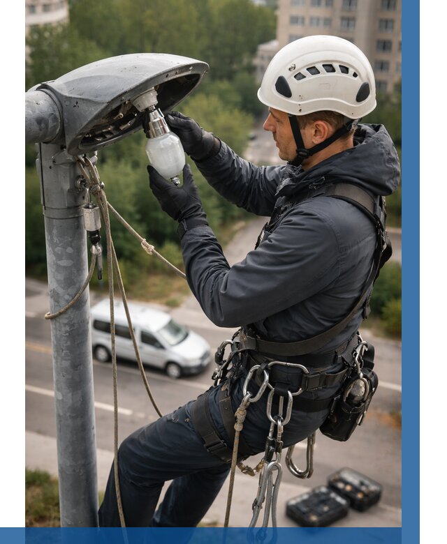 Замена ламп на высоте в Куйбышеве от 2592 р. | ВЫСОТНИК-Кбш