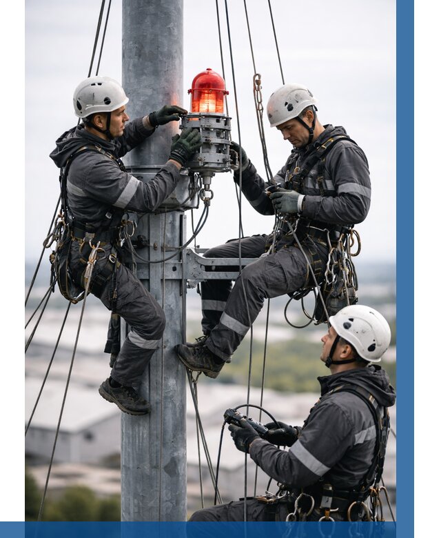 Монтаж заградительных огней в Куйбышеве от 8814 р. | ВЫСОТНИК-Кбш