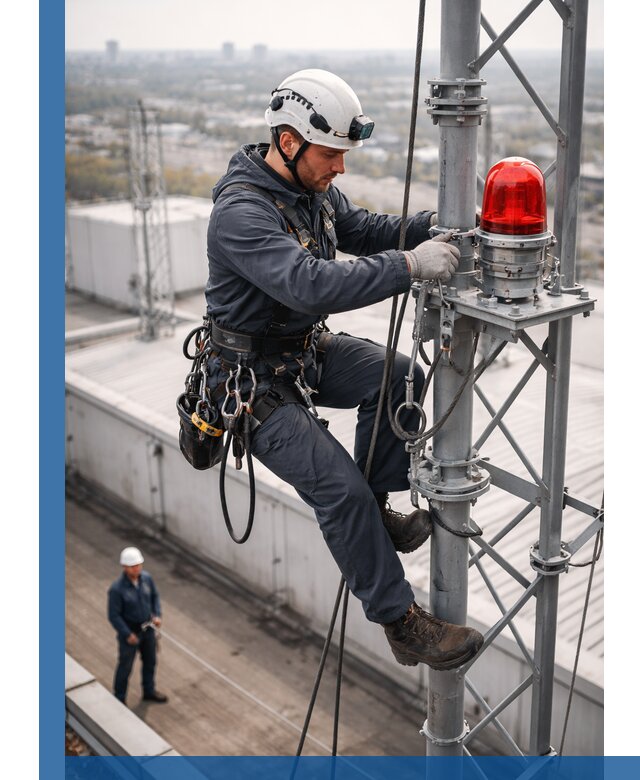 Монтаж заградительных огней и обслуживание объектов в Куйбышеве