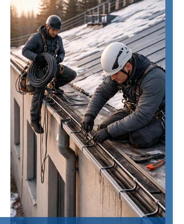 Монтаж греющего кабеля на кровле в Куйбышеве от 467 р. | ВЫСОТНИК-Кбш
