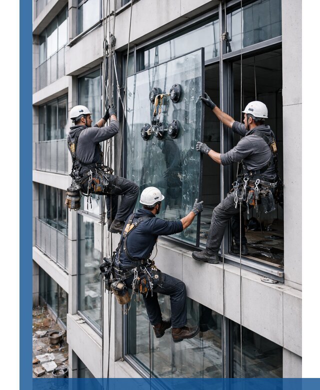 Фасадное остекление и монтаж витражей зданий в Куйбышеве под ключ