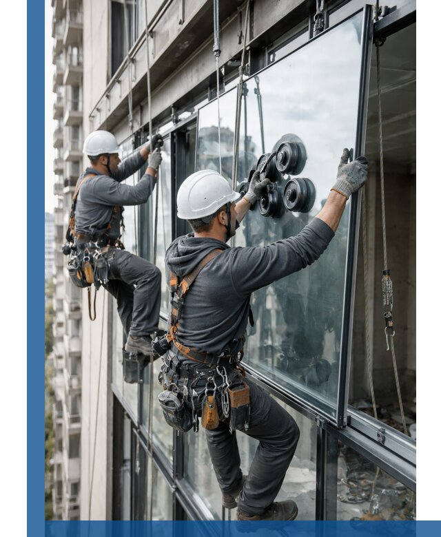 Витражное остекление фасадов и лоджий в Куйбышеве под ключ