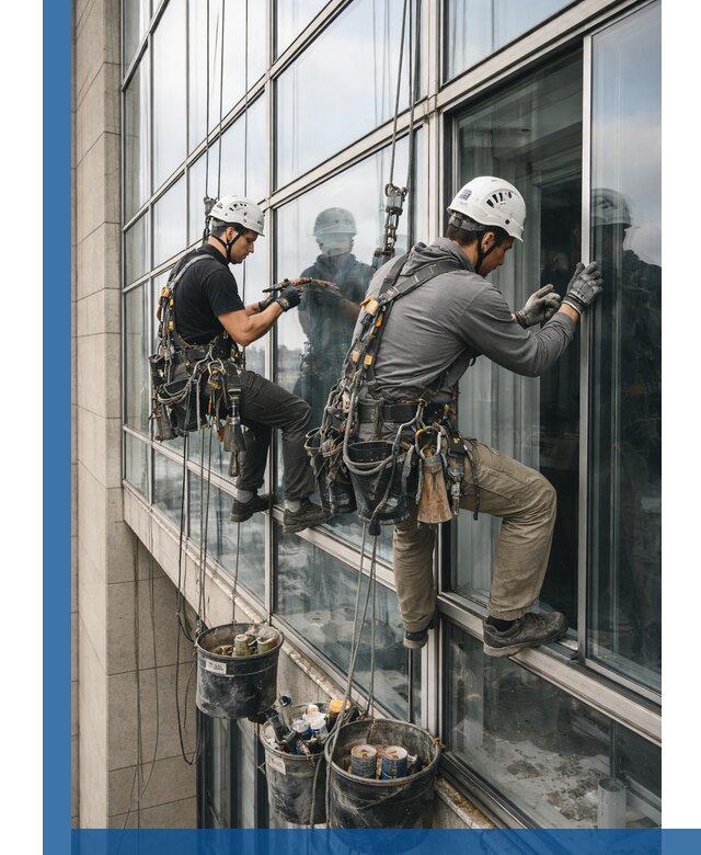 Ремонт витражных конструкций и фасадного остекления в Куйбышеве