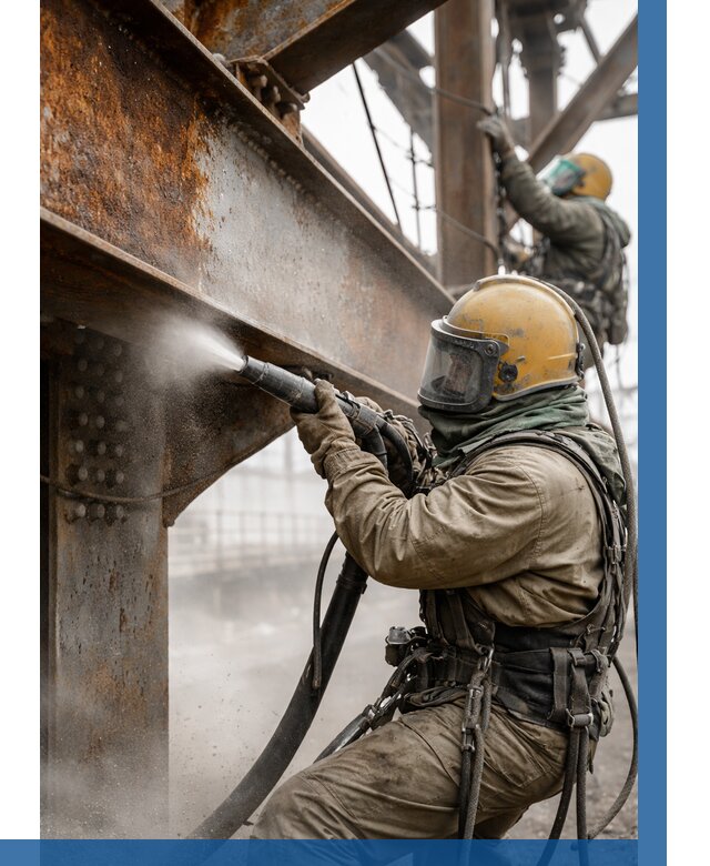 Пескоструйная очистка металлоконструкций в Куйбышеве по 622 р.  ВЫСОТНИК-Кбш