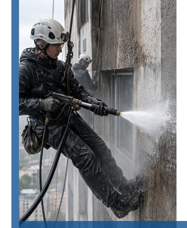 Гидроструйная очистка фасадов и конструкций в Куйбышеве