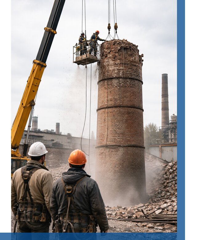 Демонтаж дымовой трубы в Куйбышеве от 93321 р. | ВЫСОТНИК-Кбш, смета