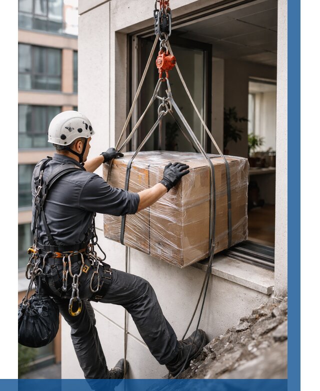 Подъем груза через окно в Куйбышеве от 4666 р. | ВЫСОТНИК-Кбш