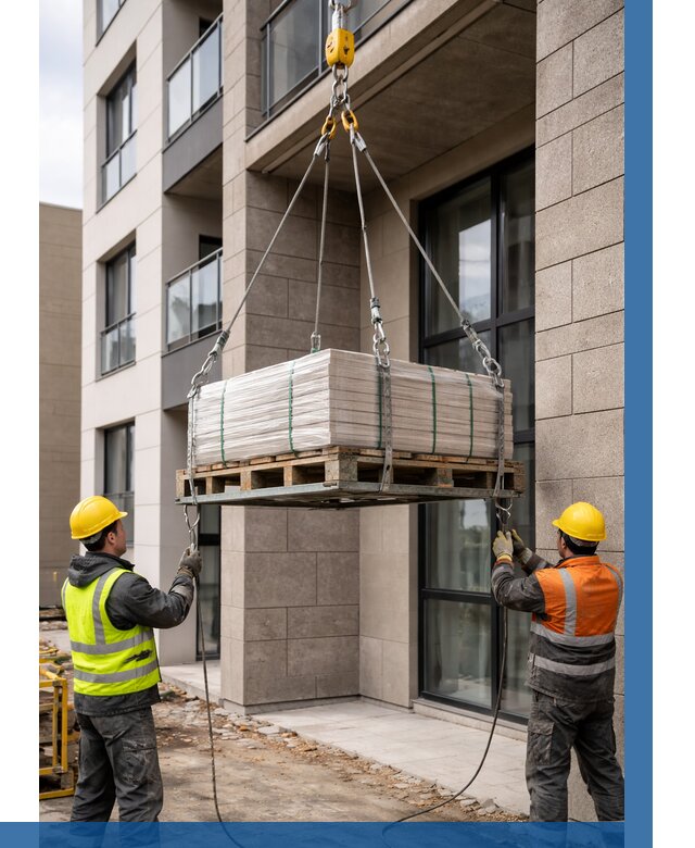 Подъем керамогранита на этаж в Куйбышеве от 3629 р. | ВЫСОТНИК-Кбш