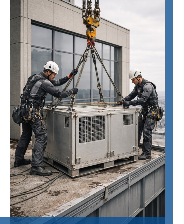 Такелажные работы на высоте в Куйбышеве от 8295 р. | ВЫСОТНИК-Кбш