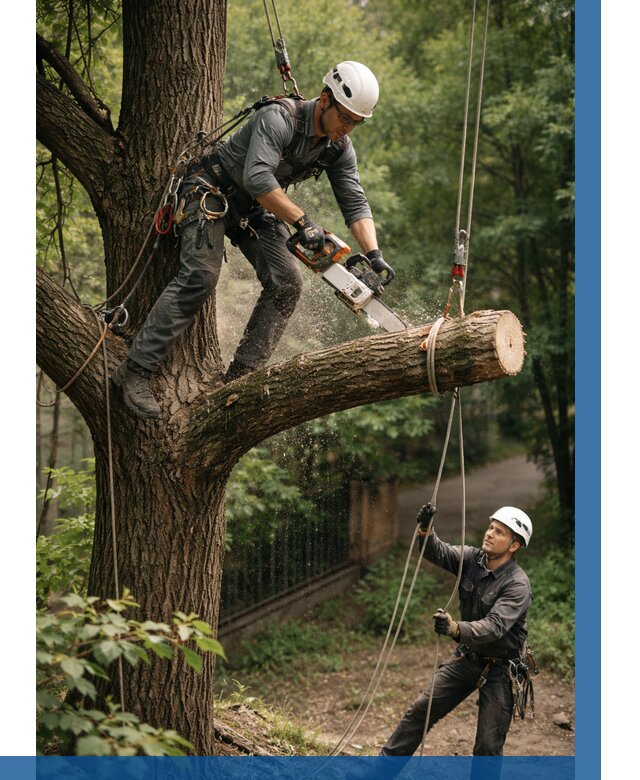 Спил деревьев альпинистами в Куйбышеве от 8295 р. | ВЫСОТНИК-Кбш