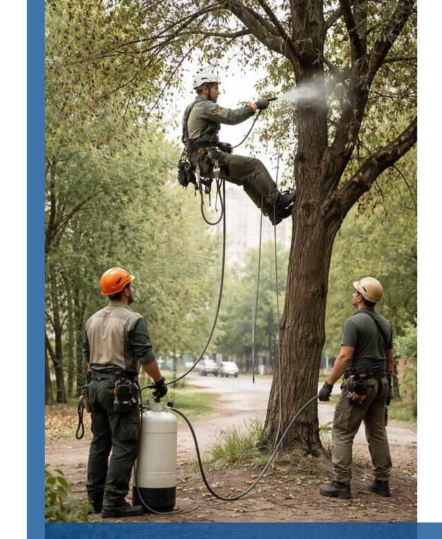 Обработка деревьев от вредителей в Куйбышеве профессиональная защита