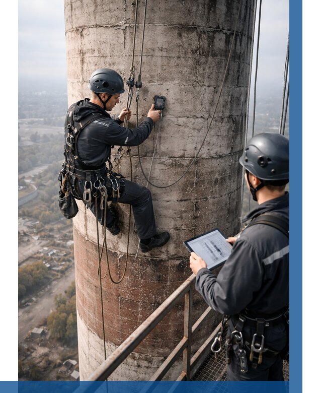 Обследование дымовой трубы в Куйбышеве от 8295 р. | ВЫСОТНИК-Кбш
